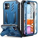 FNTCASE for iPhone 11 Phone Case: for iPhone XR case with Kickstand Shockproof Military Grade Protective Cover - Dual Layer Full Protection Durable Matte Textured Drop Proof - 6.1 Inch Blue