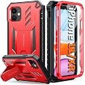 FNTCASE for iPhone 11/XR Case, with Built-in Screen Protector, Kickstand