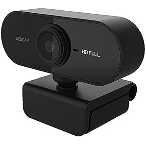 fnx full hd 1080p plug and play 360 flexible rotatable clip webcam with microphone streaming for video calling and recording usb pc