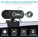 FNX Full HD 1080P Plug and Play, 360° Flexible Rotatable Clip Webcam with Microphone Streaming for Video Calling and Recording USB PC