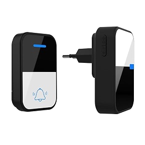 fnx self-power wireless doorbell - ip44 waterproof no battery required 38 melodies 150m range four volume levels - ideal for home office elders amp patients