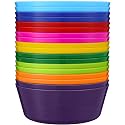 Foaincore 18 Pcs Kids Plastic Bowls 10 Oz Cereal Snack,9 Colors