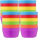 Foaincore 18 Pcs Kids Plastic Bowls 10 Oz Cereal Snack,6 Colors