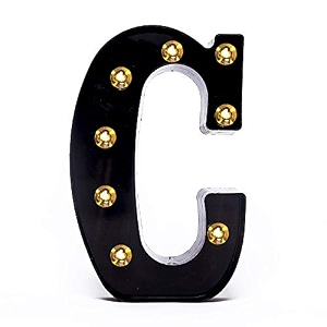 foaky black led marquee letter lights sign 26 alphabet light up marquee letters sign for night light birthday party battery powered christmas lamp home bar decoration c