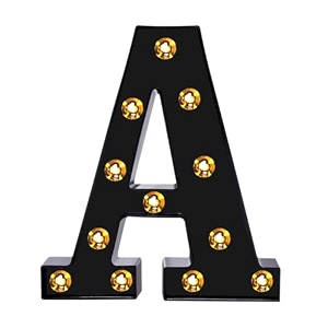 foaky black led marquee letter lights sign 26 alphabet light up marquee letters sign for night light birthday party battery powered christmas lamp home bar decoration a