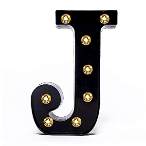 foaky black led marquee letter lights sign 26 alphabet light up marquee letters sign for night light birthday party battery powered christmas lamp home bar decoration j