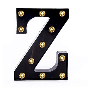 foaky black led marquee letter lights sign 26 alphabet light up marquee letters sign for night light birthday party battery powered christmas lamp home bar decoration z