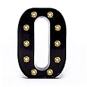 Foaky Black LED Marquee Letter Lights Sign 26 Alphabet Light Up Marquee Letters Sign for Night Light Wedding Birthday Party Battery Powered Christmas Lamp Home Bar Decoration (O)