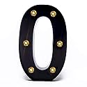 Foaky Black LED Marquee Number Lights Sign Light Up Marquee Number Lights Sign for Night Light Birthday Party Battery Powered Christmas Lamp Home Bar Decoration (0)