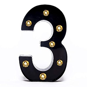 foaky black led marquee number lights sign light up marquee number lights sign for night light wedding birthday party battery powered christmas lamp home bar decoration 3