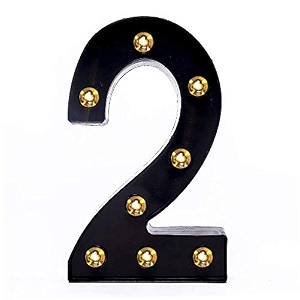 foaky black led marquee number lights sign light up marquee number lights sign for night light birthday party battery powered christmas lamp home bar decoration 2