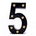 Foaky Black LED Marquee Number Lights Sign Light Up Marquee Number Lights Sign for Night Light Birthday Party Battery Powered Christmas Lamp Home Bar Decoration (5)