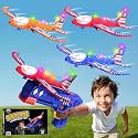 Foam Airplane Launcher Toy Fun for Kids Ages 4-12 Outdoor Birthday Gift