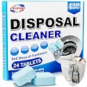 Foaming Garbage Disposal Cleaner and Deodorizer Tablets-24 Pack Food Disposal Cleaner, Quickly Eliminates Odors, XL Powerful Foaming Action, Refreshing Lemon Scent, Natural Ingredients, 1 Year Supply