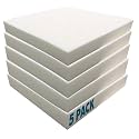 Foamma 3" x 28" x 28" High Density Upholstery Foam Padding for Cushions and Seat Repair, Thick-Custom Pillow, Chair, and Couch Cushion Replacement Foam, Craft Upholstery Supplies, 5 Pack