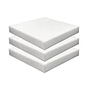 Foamma 3-Pack 2" x 18" x 18" High Density Upholstery Foam - Chair Cushion Square Foam for Dining Chairs, Wheelchair Seat Cushion Replacement