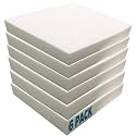 Foamma 4" x 28" x 28" High Density Upholstery Foam Padding for Cushions and Seat Repair, Thick-Custom Pillow, Chair, and Couch Cushion Replacement Foam, Craft Upholstery Supplies, 6 Pack