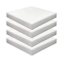Foamma 4-Pack 2" x 18" x 18" High Density Upholstery Foam - Chair Cushion Square Foam for Dining Chairs, Wheelchair Seat Cushion Replacement