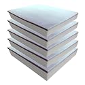 Foamma 5" x 28" x 28" Gel Memory Foam (Chair Cushion Foam for Dining Chairs, Wheelchair Seat Cushion), 5 Pack