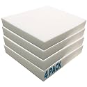 Foamma 5" x 28" x 28" High Density Upholstery Foam Padding for Cushions and Seat Repair, Thick-Custom Pillow, Chair, and Couch Cushion Replacement Foam, Craft Upholstery Supplies, 4 Pack