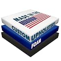Foamma Custom Cut-to-Size Foam - High Density Outdoor Couch Cushion Replacement for Patio Furniture Square Pad Support Upholstery Padding Sofa Cover Not Included