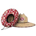 FOCO Men's NCAA College Team Logo Floral Straw Sun Hat