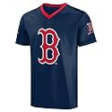 FOCO MLB Men's Officially Licensed Primary Logo Wordmark Ballpark Team Color Baseball Performance V-Neck Top