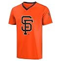 FOCO MLB Men's Officially Licensed Primary Logo Wordmark Ballpark Team Color Baseball Performance V-Neck Top