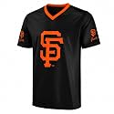 FOCO MLB Men's Officially Licensed Primary Logo Wordmark Ballpark Team Color Baseball Performance V-Neck Top