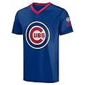 FOCO MLB Men's Officially Licensed Primary Logo Wordmark Ballpark Team Color Baseball Performance V-Neck Top