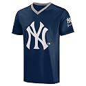 FOCO MLB Men's Officially Licensed Primary Logo Wordmark Ballpark Team Color Baseball Performance V-Neck Top