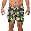 FOCO NFL Mens NFL Team Logo Floral Hawaiian Swim Suit Trunks