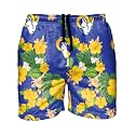 FOCO NFL Mens NFL Team Logo Floral Hawaiian Swim Suit Trunks