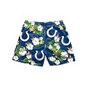 FOCO NFL Mens NFL Team Logo Floral Hawaiian Swim Suit Trunks