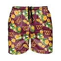 FOCO NFL Mens NFL Team Logo Floral Hawaiian Swim Suit Trunks