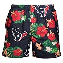 FOCO NFL Mens NFL Team Logo Floral Hawaiian Swim Suit Trunks