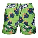 FOCO NFL Mens NFL Team Logo Floral Hawaiian Swim Suit Trunks
