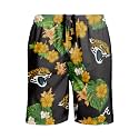 FOCO NFL Mens NFL Team Logo Floral Hawaiian Swim Suit Trunks