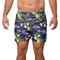 FOCO NFL Mens NFL Team Logo Floral Hawaiian Swim Suit Trunks