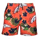 FOCO NFL Mens NFL Team Logo Floral Hawaiian Swim Suit Trunks