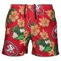 FOCO NFL Mens NFL Team Logo Floral Hawaiian Swim Suit Trunks