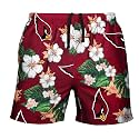 FOCO NFL Mens NFL Team Logo Floral Hawaiian Swim Suit Trunks
