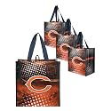 FOCO NFL unisex-adult Nfl Team Logo 4-pack Reusable Grocery Shopping Bags Totes