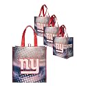 FOCO NFL unisex-adult Nfl Team Logo 4-pack Reusable Grocery Shopping Bags Totes