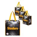 FOCO NFL unisex-adult Nfl Team Logo 4-pack Reusable Grocery Shopping Bags Totes