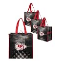 FOCO NFL unisex-adult Nfl Team Logo 4-pack Reusable Grocery Shopping Bags Totes