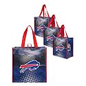 FOCO NFL unisex-adult Nfl Team Logo 4-pack Reusable Grocery Shopping Bags Totes