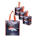 FOCO NFL unisex-adult Nfl Team Logo 4-pack Reusable Grocery Shopping Bags Totes