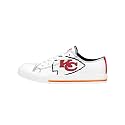 FOCO NFL Womens NFL Ladies Fashion Team Big Logo Low Top White Canvas Sneakers Shoes