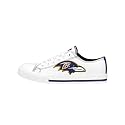 FOCO NFL Womens NFL Ladies Fashion Team Big Logo Low Top White Canvas Sneakers Shoes